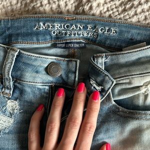 American Eagle size 4 regular, distressed and washed look